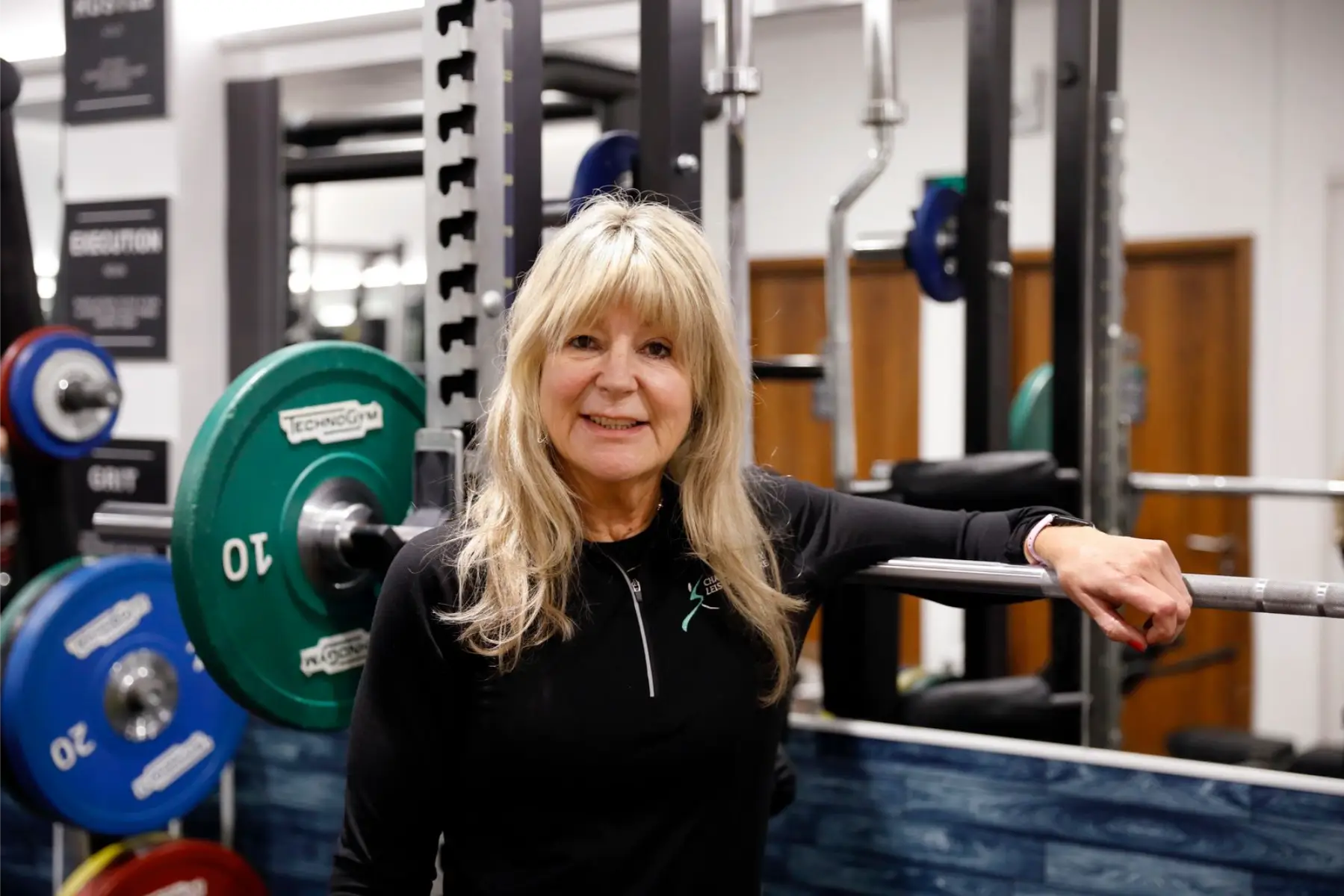 A member of staff in the gym